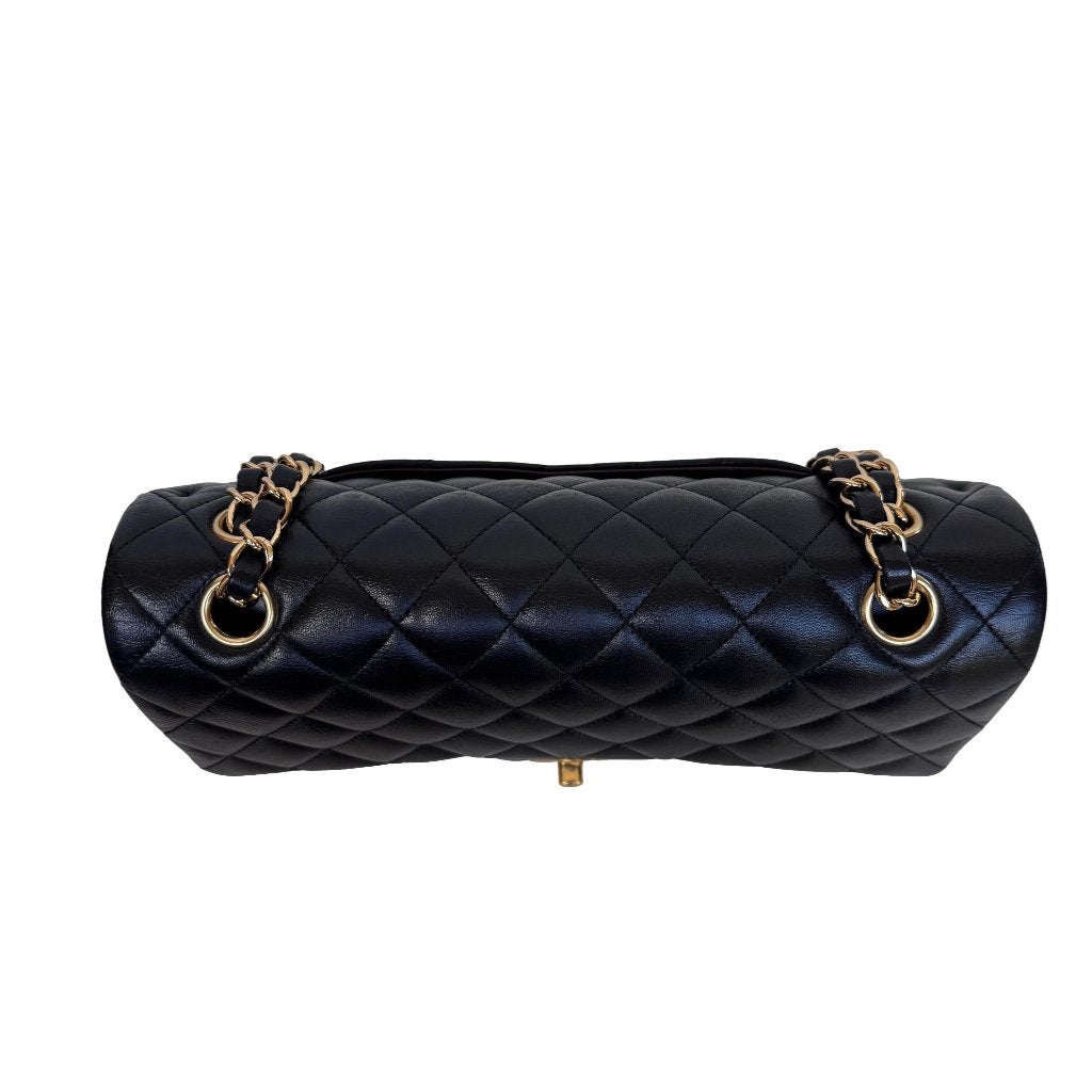 Chanel authentiek handtas crossbody schouder lamsleer zwart image 8