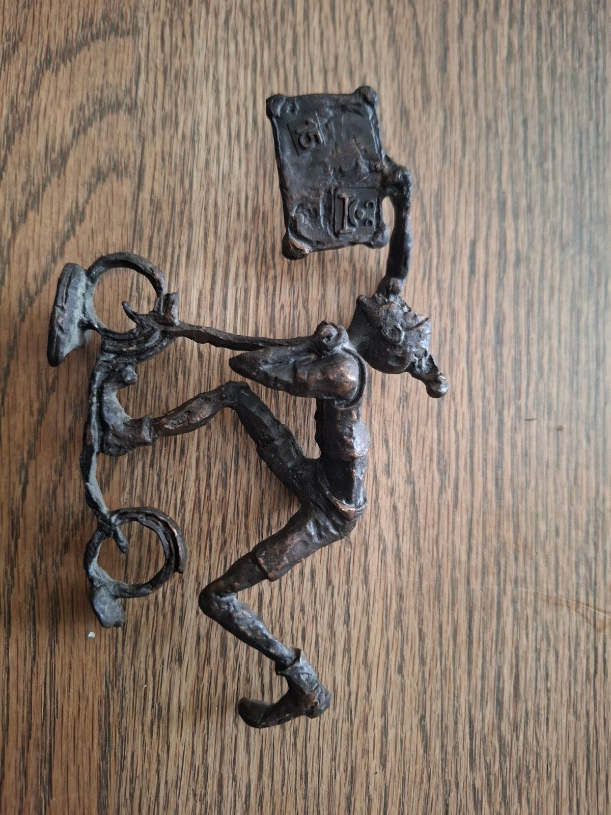 Bronzen beeldje van B.v.d. Houdt -cliniclowns, Ophalen of Verzenden