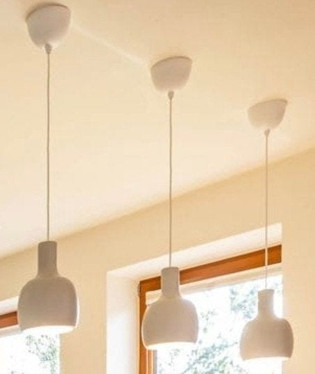3 leuke witte lampen hanglamp hanglampen van de Ikea Vaxjo, Ophalen of Verzenden