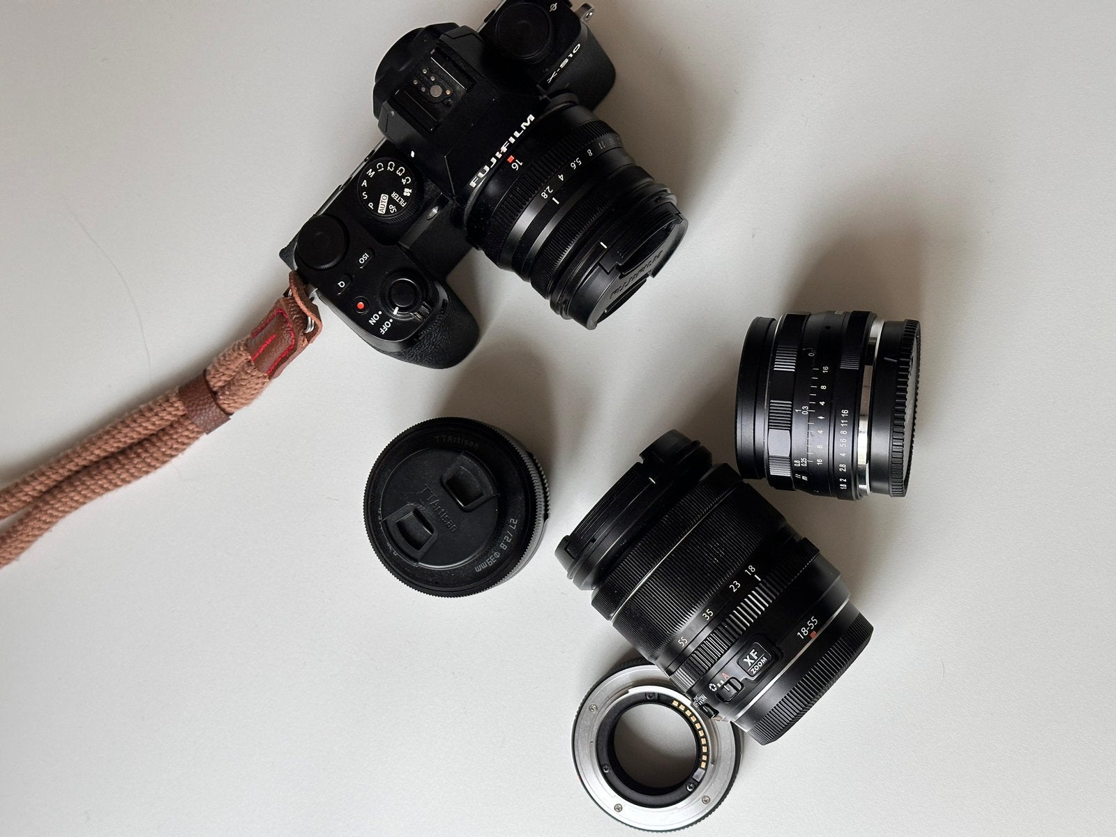 Fujifilm X-S10 + 3 lenzen + macro tube - compleet pakket, Ophalen, Zo goed als nieuw
