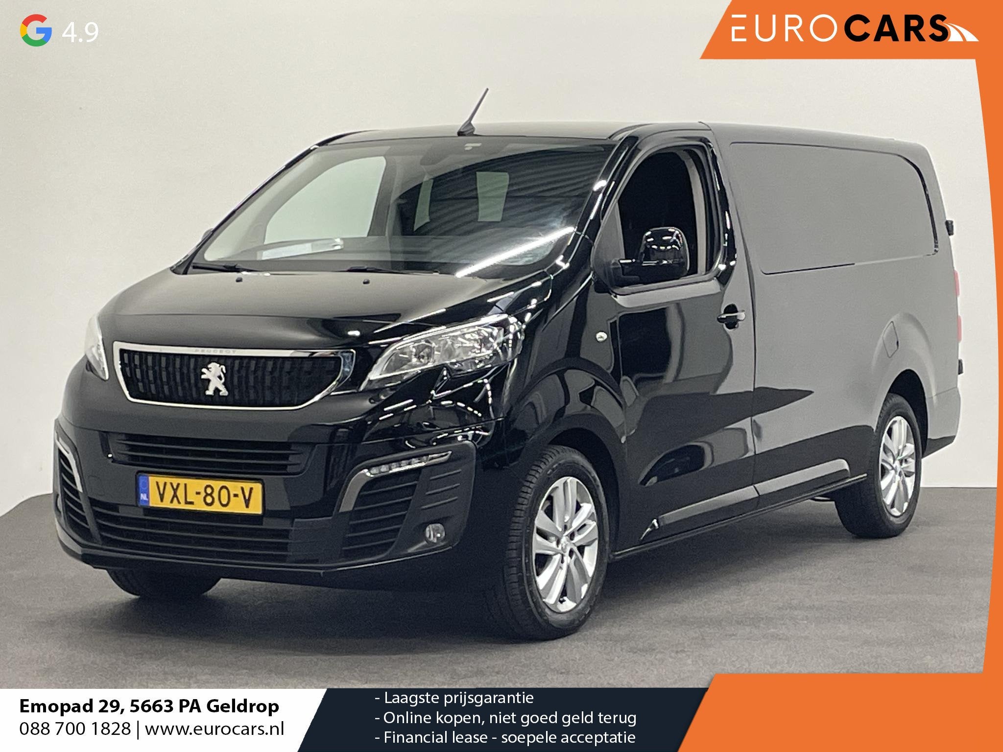Peugeot Expert 2.0 BlueHDI 180PK Long Premium Dubbele Cabine, Auto's, Gebruikt, 4 cilinders, 2500 kg, Zwart