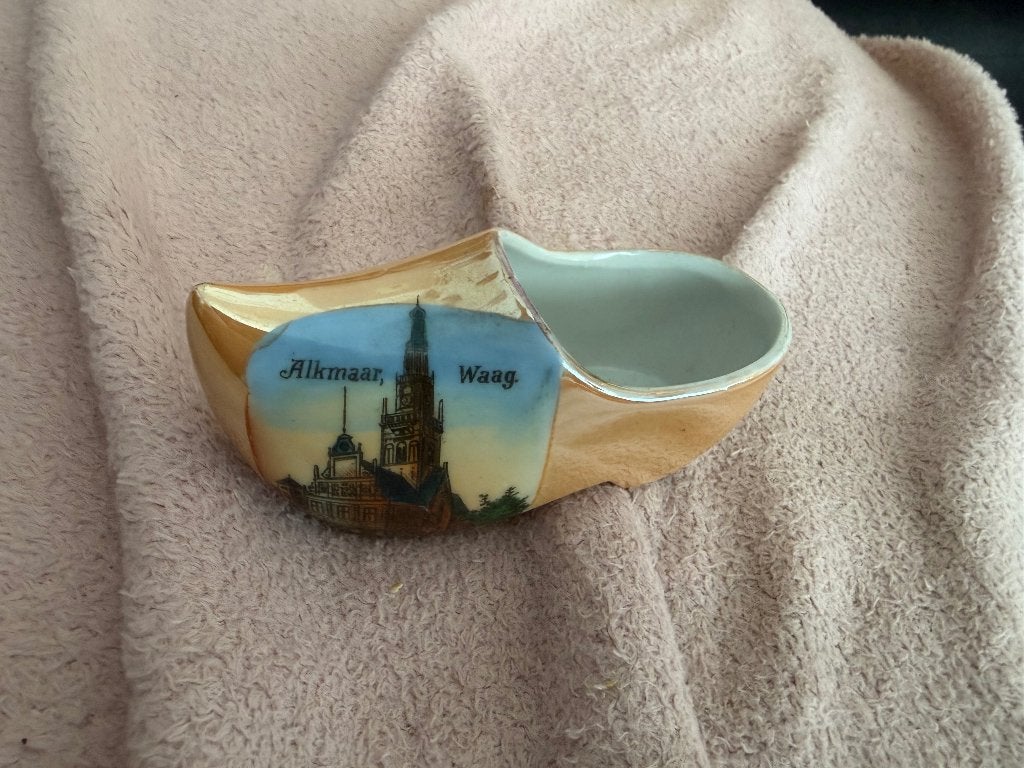 Oud souveniertje klompje Alkmaar porselein, Antiek en Kunst, Ophalen of Verzenden