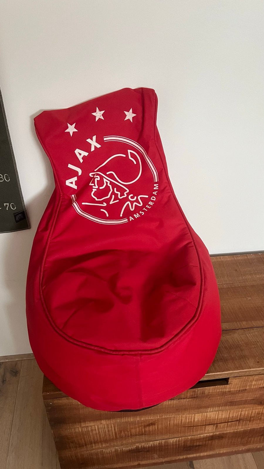 Ajax Zitzak ( voor een kind 25 cm)- Rood met clublogo, Ophalen, Gebruikt, Rood, Zitzak