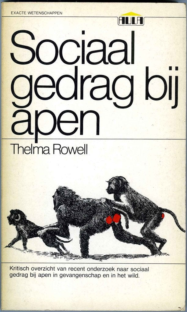 Sociaal gedrag bij apen - Thelma Rowell, Thelma Rowell, Sociale wetenschap, Ophalen of Verzenden, Zo goed als nieuw