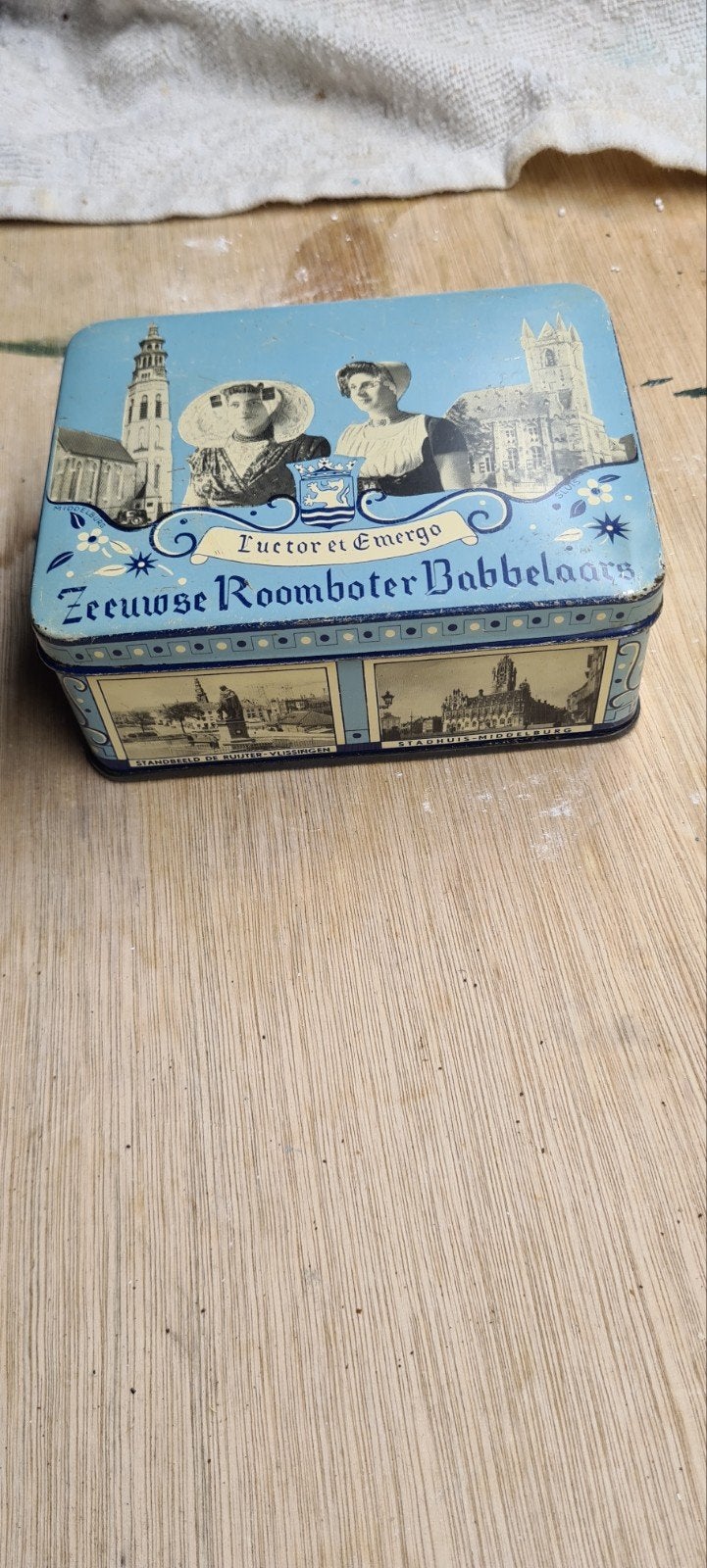 Vintage Zeeuwse Roomboter Babbelaars blik, Verzamelen, Blikken, Ophalen, Gebruikt, Overige, Overige merken