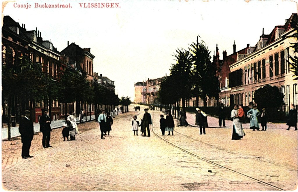 804653	Vlissingen	Coosje Buskenstraat 	1915	Gelopen m zegel, Verzamelen, Ophalen of Verzenden, Voor 1920, Gelopen, Zeeland