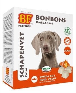BF PETFOOD SCHAPENVET MAXI BONBONS ZALM 40 ST, Ophalen of Verzenden, Hond