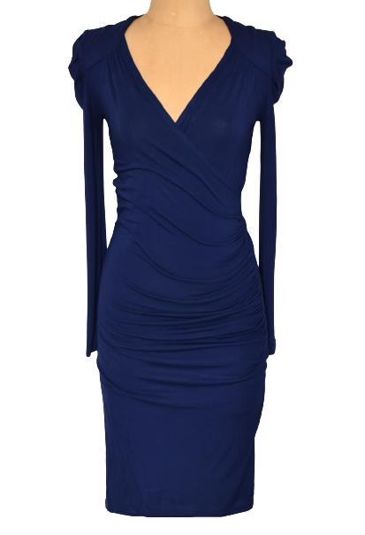 Caroline Biss jurkje, jurk, paars/blauw, Mt. 36 / S, Zo goed als nieuw, Knielengte, Maat 36 (S), Caroline Biss