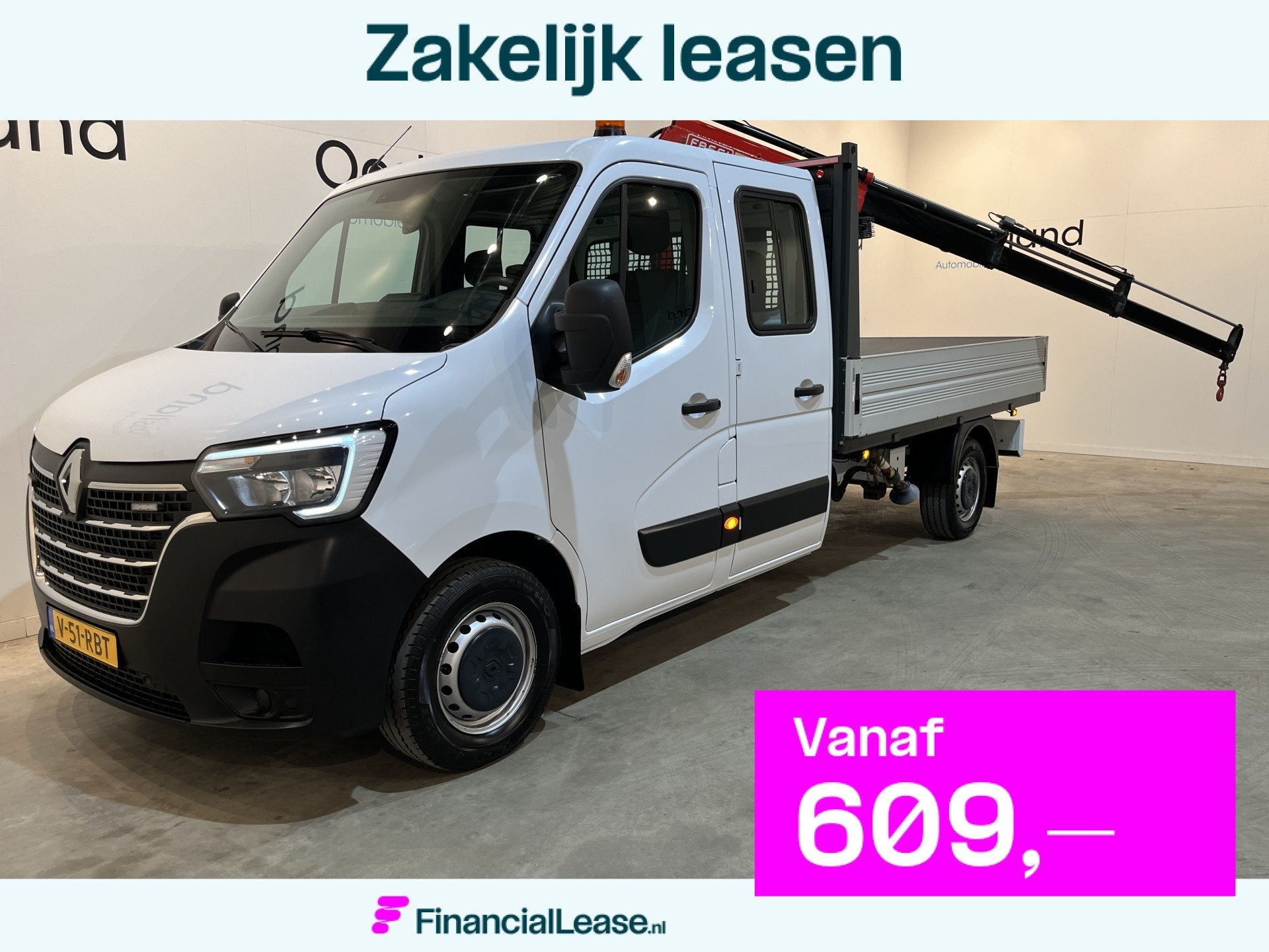 Renault Master 2.3 dCi 145 PK L3 Open Laadbak / Fassi Kraan, 145 pk, Stof, Gebruikt, 4 cilinders