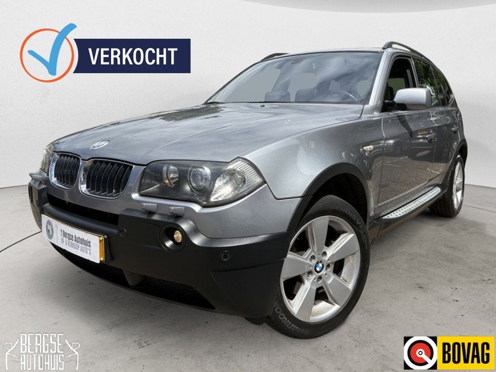 BMW X3 2.5i High Executive AUT. CRUISE ECC NAVI (bj 2005), Auto's, BMW, Automaat, Zwart, Leder, Bedrijf
