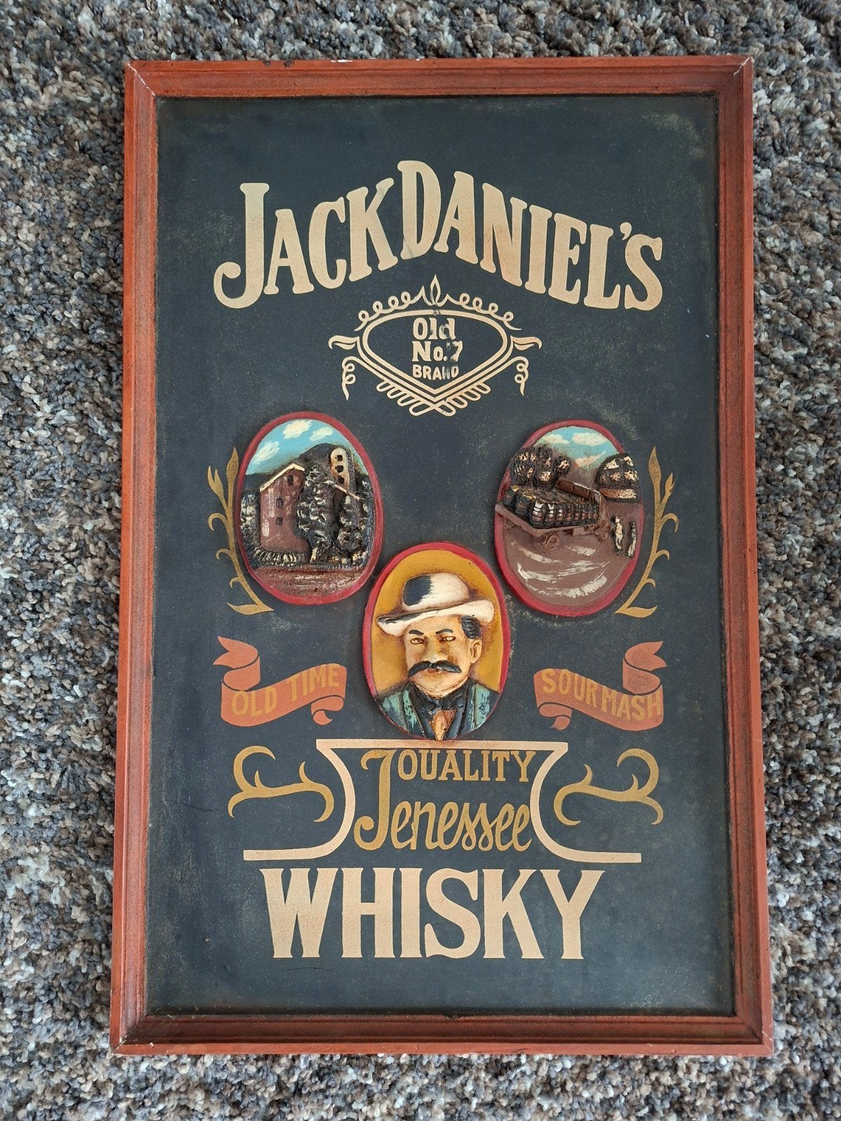 Jack Daniel's Quality Tennessee Whisky Wandbord MANCAVE, Ophalen, Gebruikt