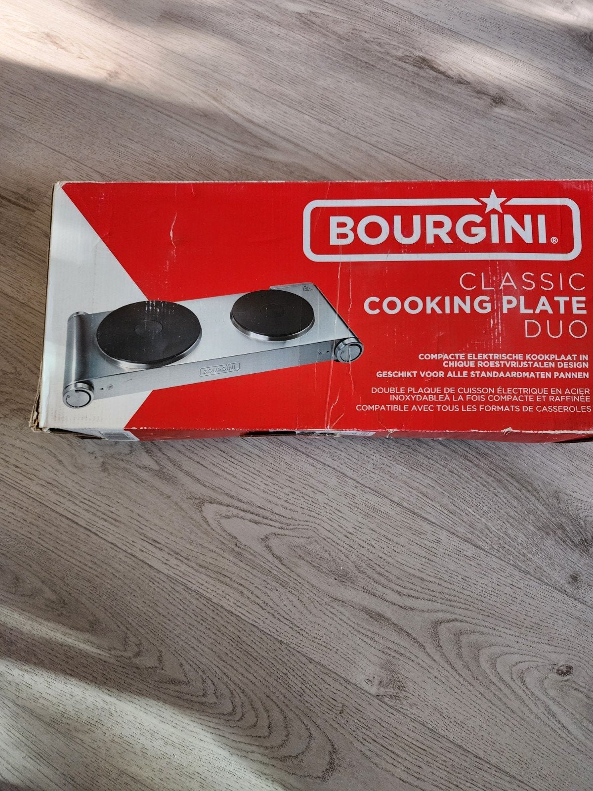 Bourgini Classic Cooking Plate Duo - Elektrische Kookplaat, Witgoed en Apparatuur, Gebruikt, 3 kookzones of minder, Ophalen of Verzenden