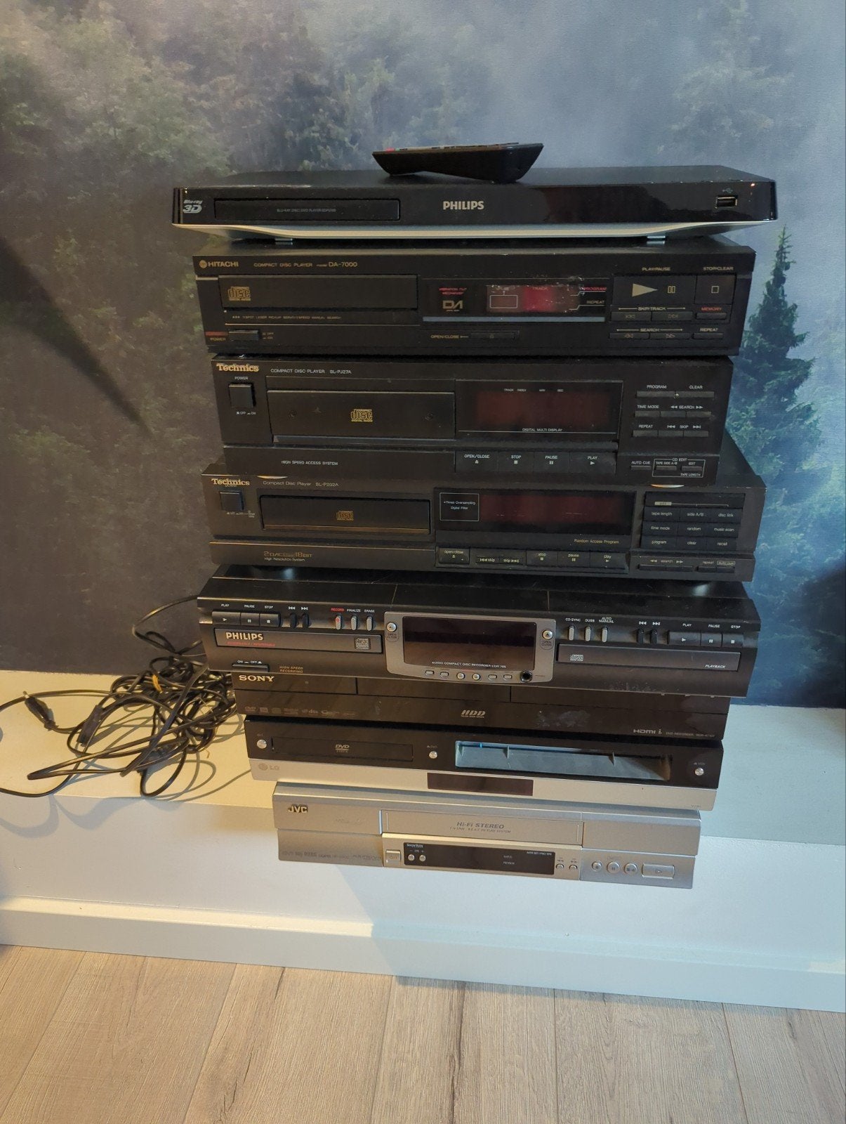 Partij VHS, CD, DVD en Blu-ray spelers (lees beschrijving), Ophalen, Gebruikt