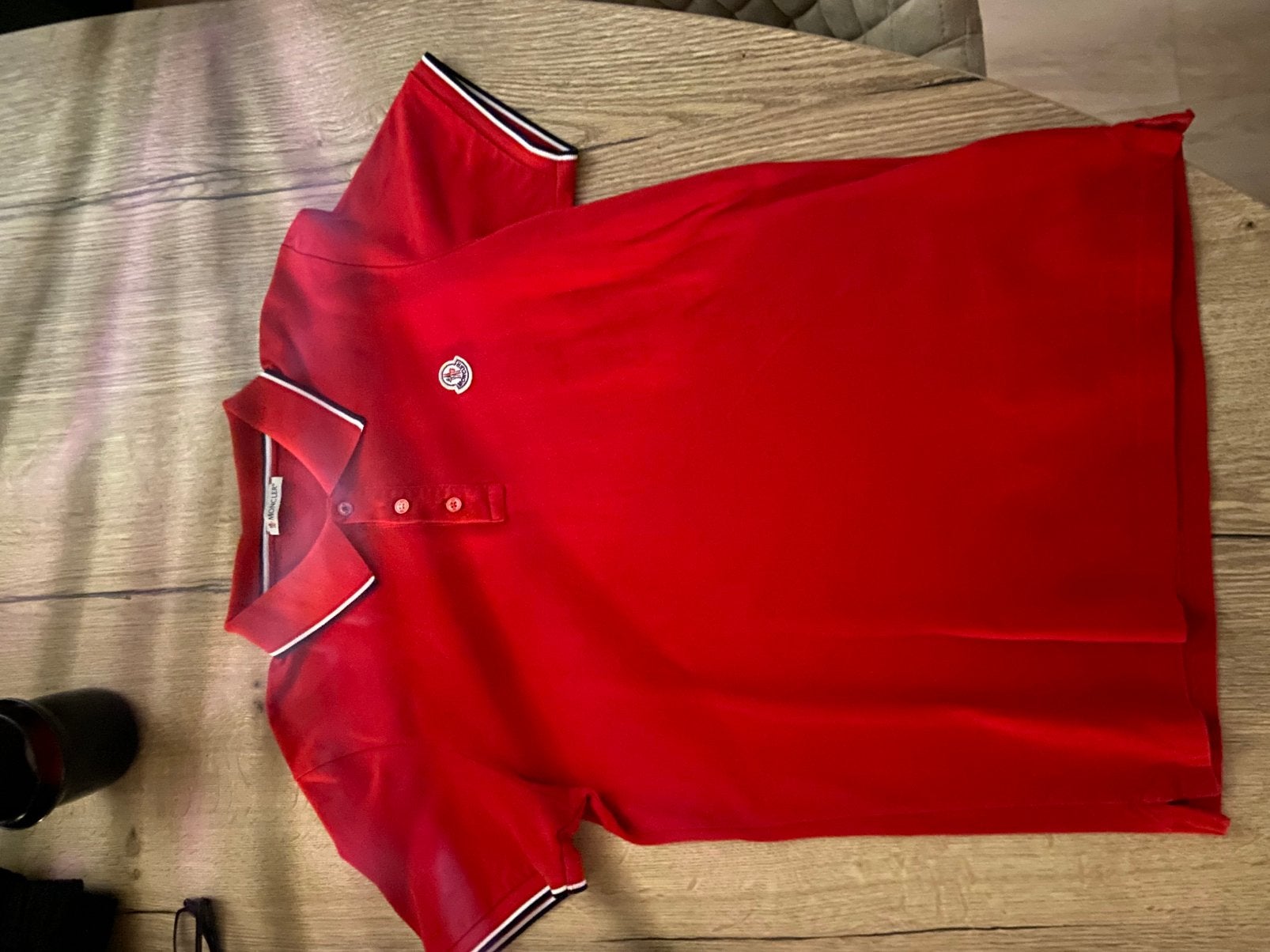 Moncler polo, Ophalen of Verzenden, Zo goed als nieuw, Rood