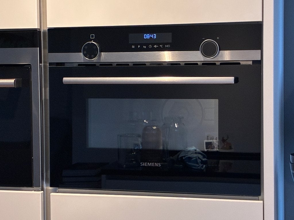 Combimagnetron Siemens CM585AGS1 zgan, Witgoed en Apparatuur, Ovens, Ophalen, 45 tot 50 cm, Siemens, Inbouw