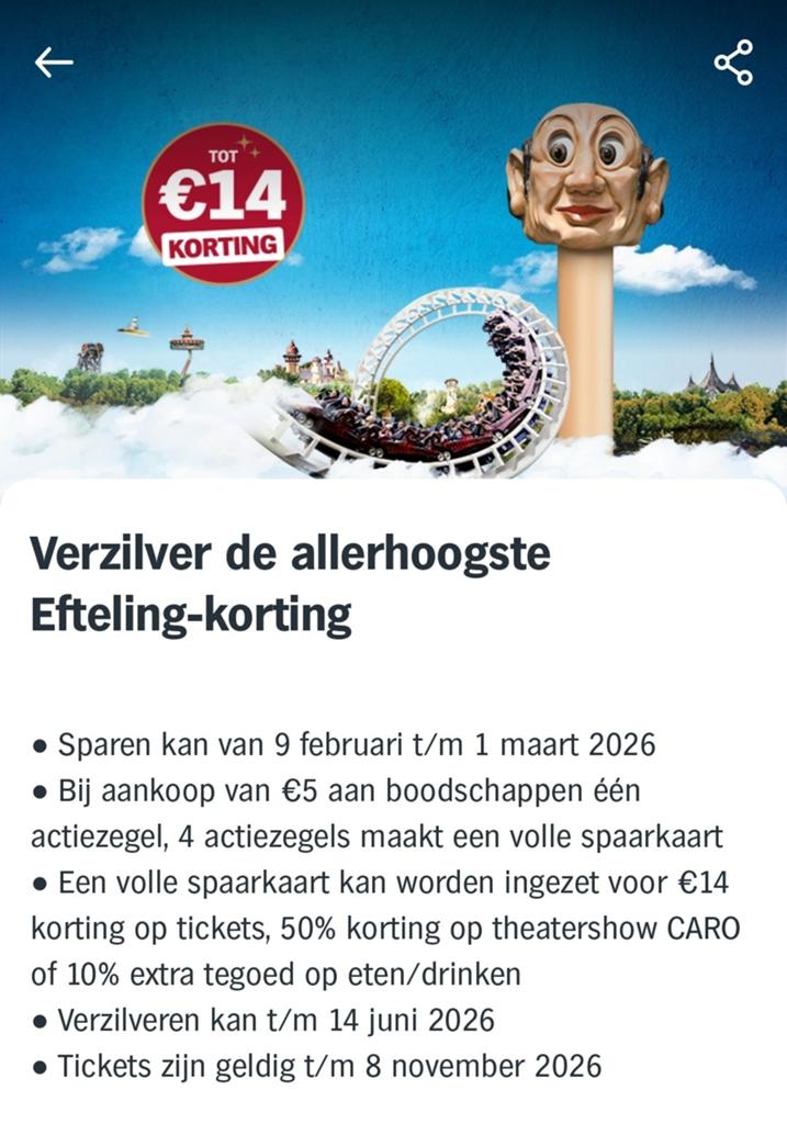 Efteling spaarkaarten Albert Heijn, Verzamelen, Supermarktacties, Albert Heijn, Ophalen
