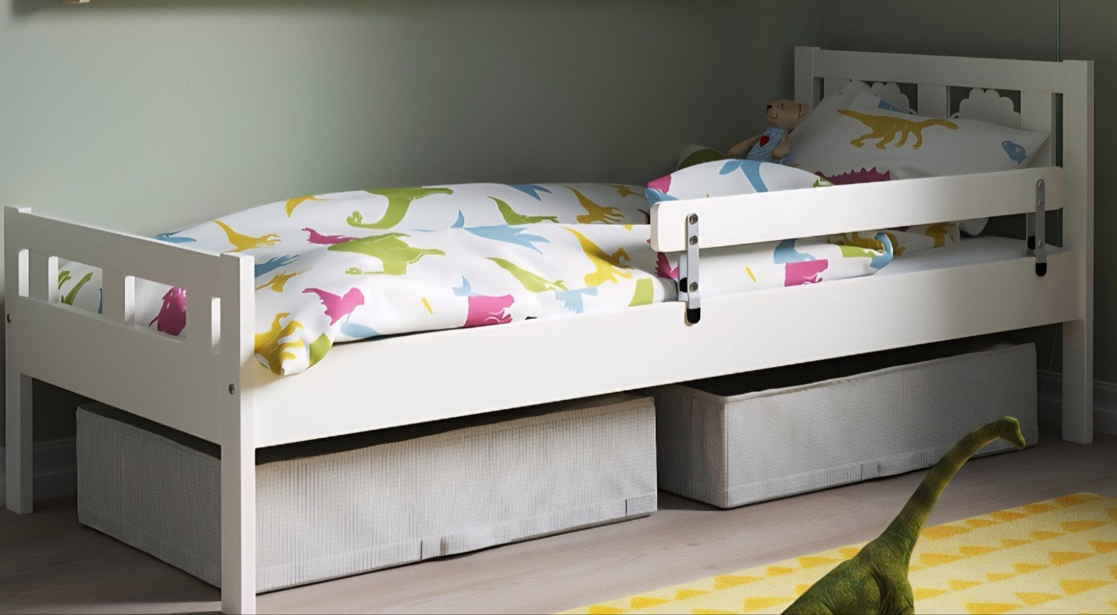IKEA Kritter kinderbed met matras, Lattenbodem, Gebruikt, 70 tot 85 cm, 140 tot 160 cm