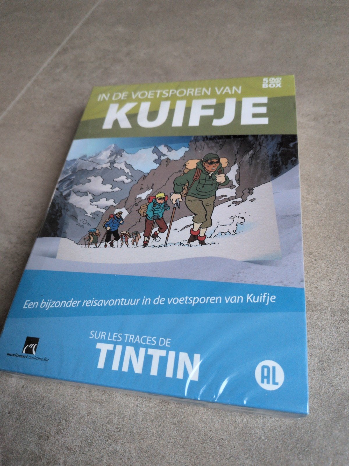 In de voetsporen van Kuifje Tintin 5 DVD Box Nieuw in folie, Alle leeftijden, Overige genres, Ophalen of Verzenden, Nieuw in verpakking