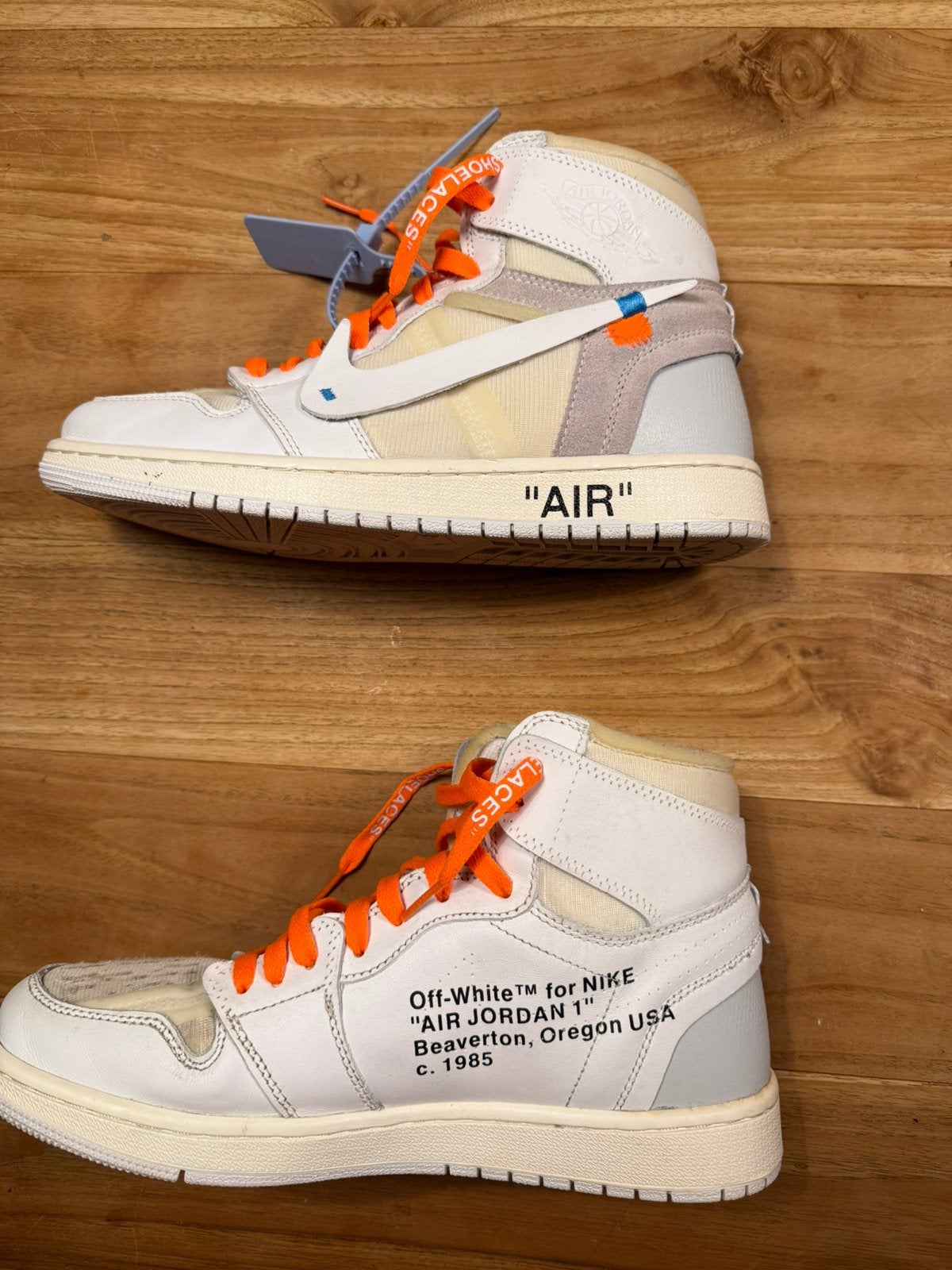 Air jorden high 1 euro off white, Ophalen of Verzenden, Zo goed als nieuw, Wit