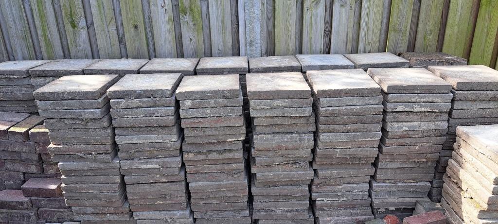 tuintegels gratis afhalen, Tuin en Terras, Ophalen, Gebruikt, 10 m² of meer, Beton