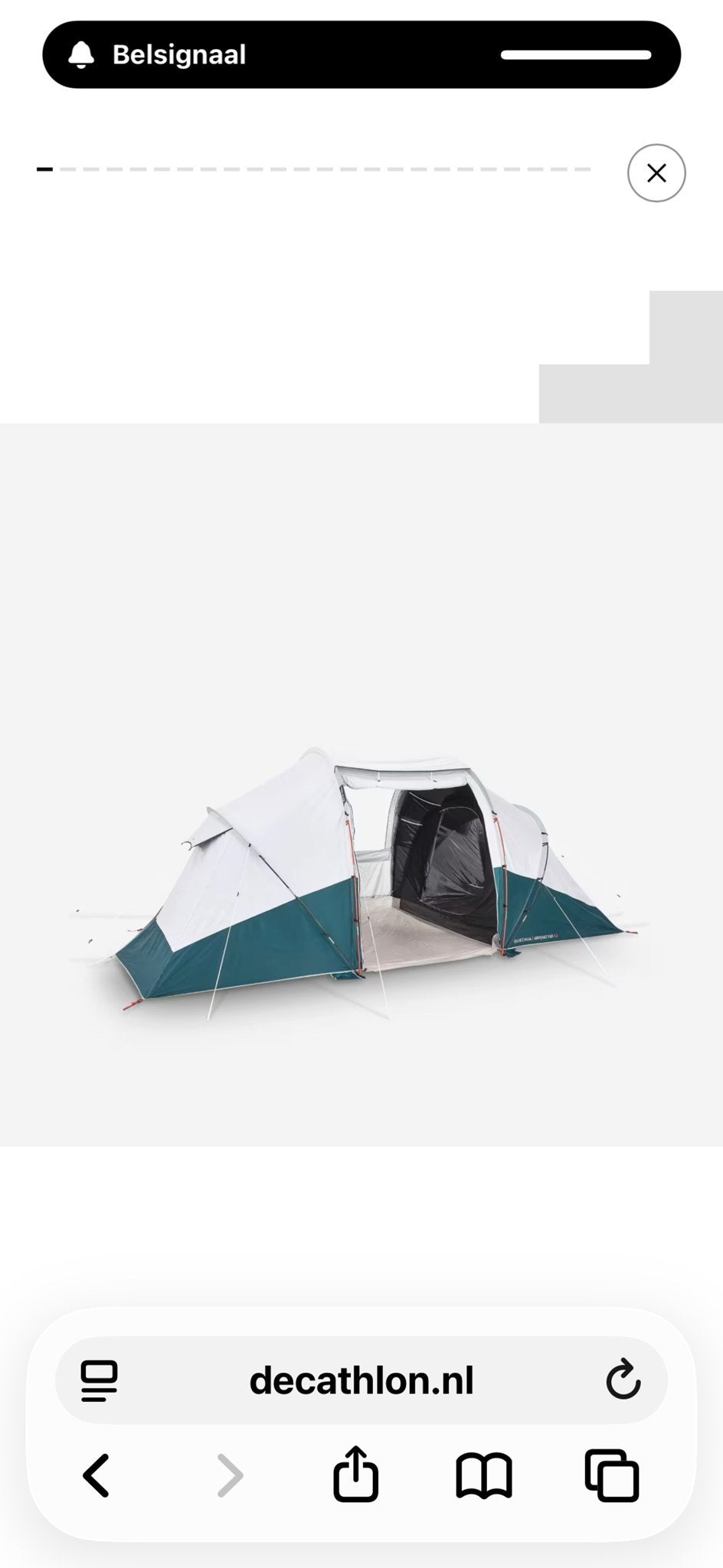 Quechua Arpenaz 4.2 Fresh & Black 4-persoons tent, Ophalen of Verzenden, Zo goed als nieuw, Tot en met 4