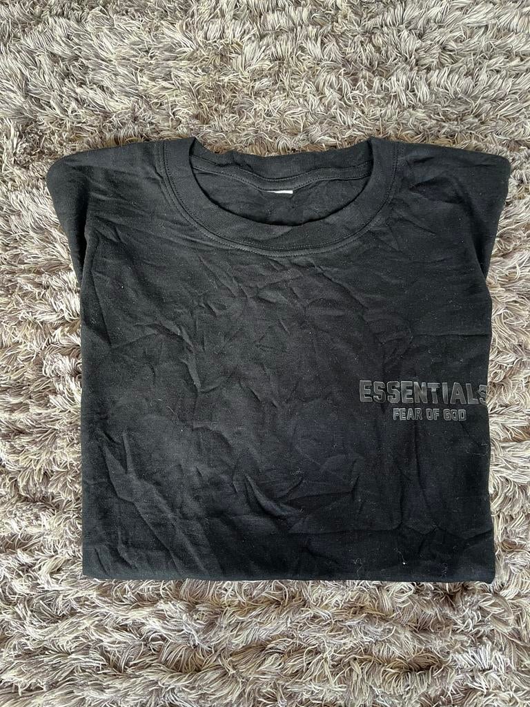 Essentials Fear of God T-shirt Zwart Maat M, Ophalen of Verzenden, Gedragen, Maat 48/50 (M), Zwart