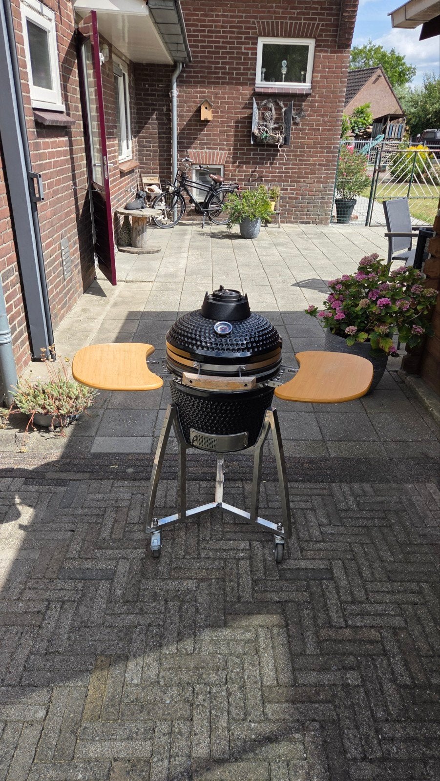 kamado 17 inch, Ophalen, Zo goed als nieuw, Met accessoires