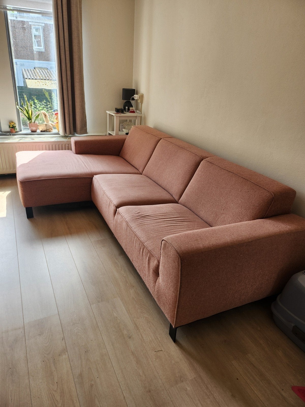 Gratis roze hoekbank, Ophalen, 250 tot 300 cm, Gebruikt, Hoekbank