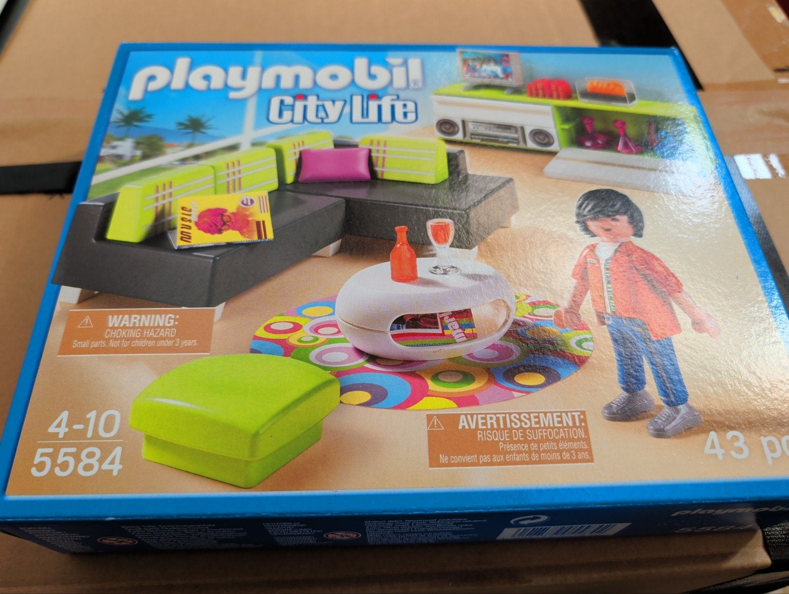 Playmobil City Life Woonkamer Set 5584, Gebruikt, Complete set, Overige typen, Ophalen of Verzenden