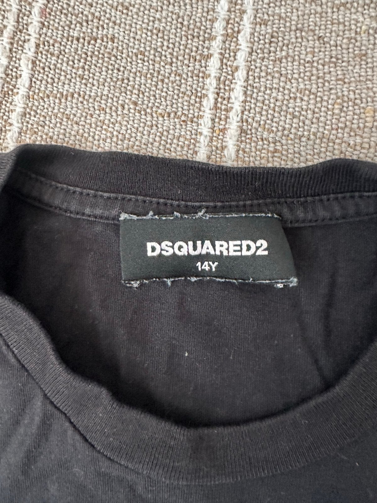 Dsquared2 T-shirt Zwart - Maat 14Y, Ophalen, Gebruikt, Jongen of Meisje