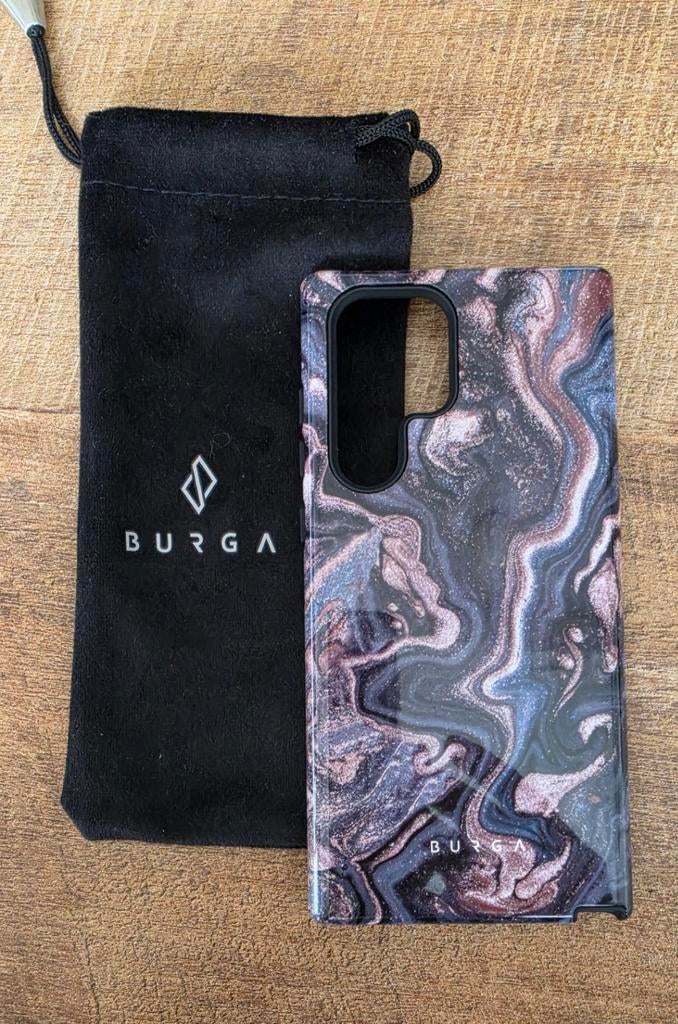 Burga telefoonhoesje met marmerpatroon voo s22 ultra., Ophalen of Verzenden