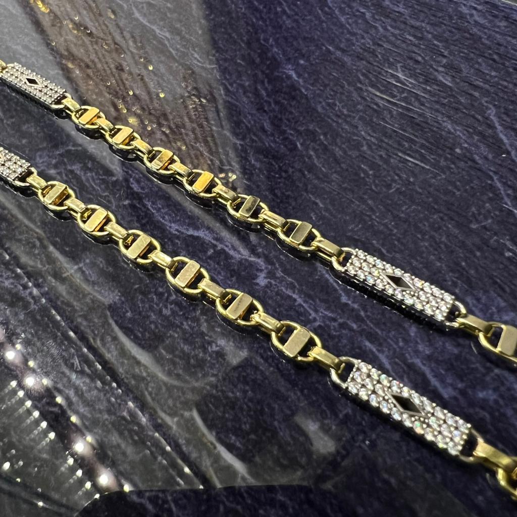 14k gouden ketting kingsley schakel massief goud, Ophalen of Verzenden, Nieuw, Goud