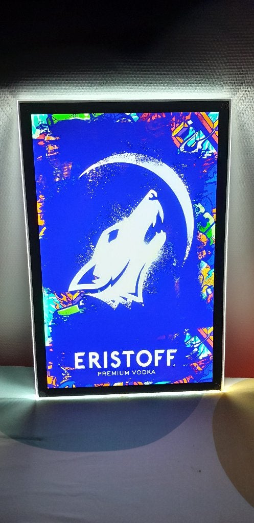 ERISTOFF VODKA LED LICHTRECLAME, Ophalen, Gebruikt, Lichtbak of (neon) lamp