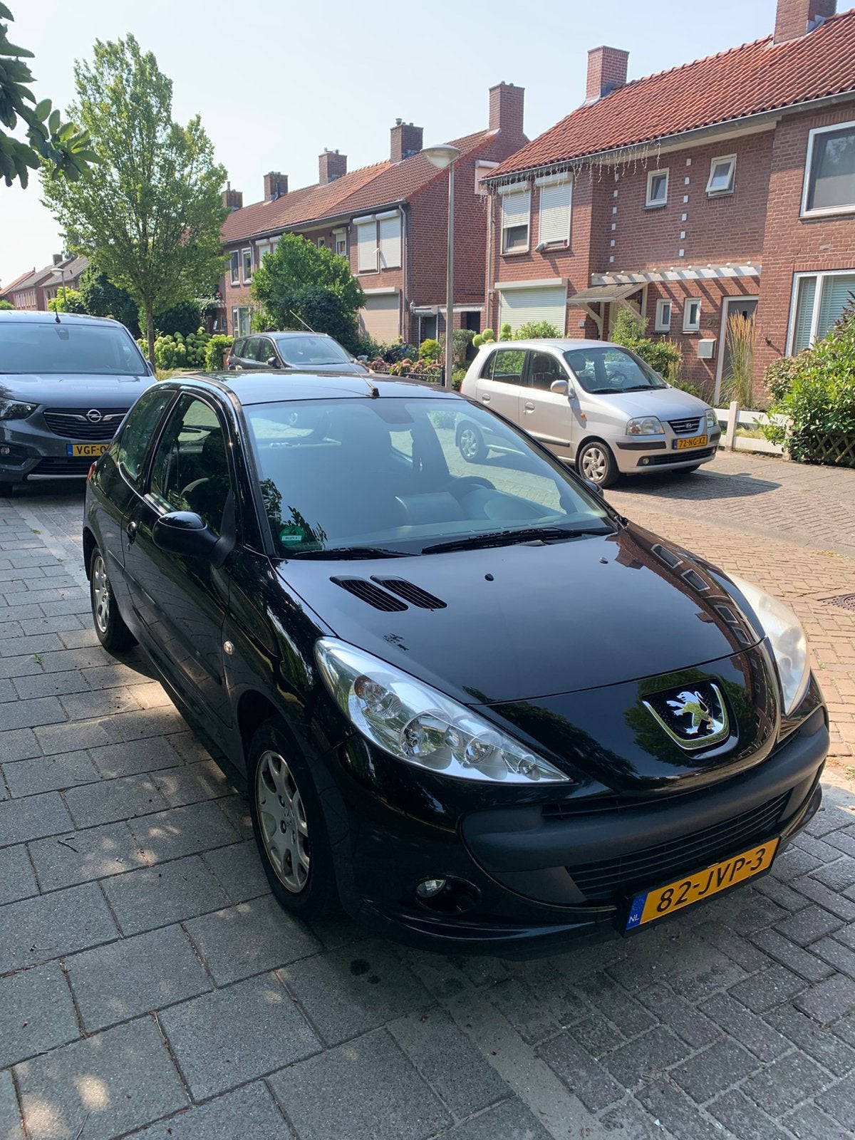 Peugeot 206+ 1.4 3D 2009 Zwart | nieuwe APK | Carplay, Voorwielaandrijving, 206+, 4 cilinders, Zwart