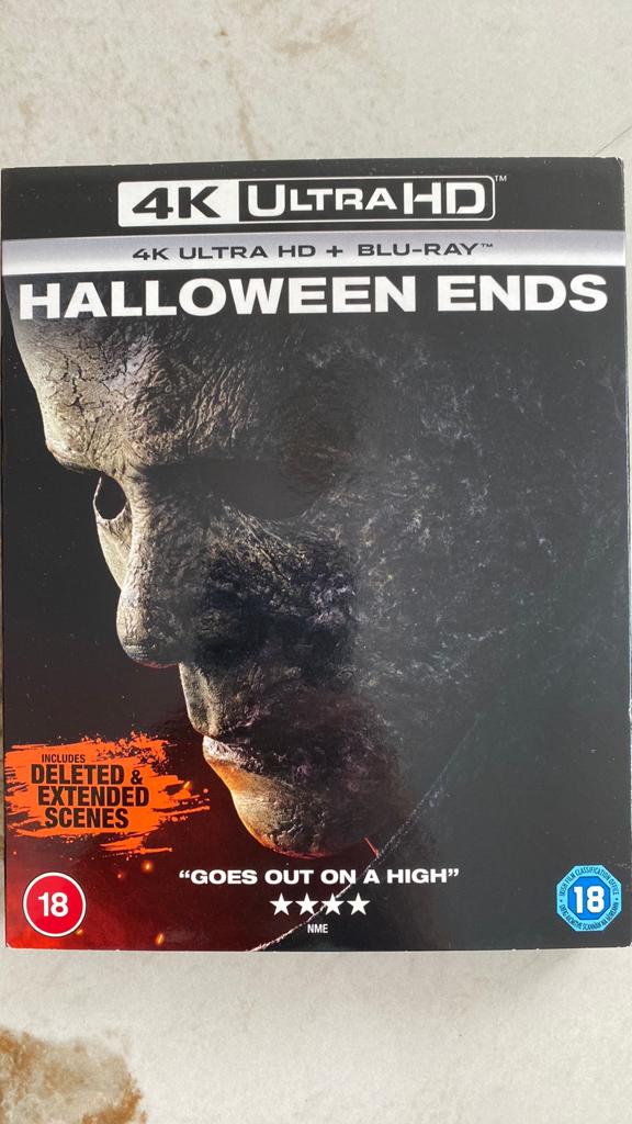Halloween ends 4K UHD blu ray met slipcover, Ophalen of Verzenden, Zo goed als nieuw, Horror