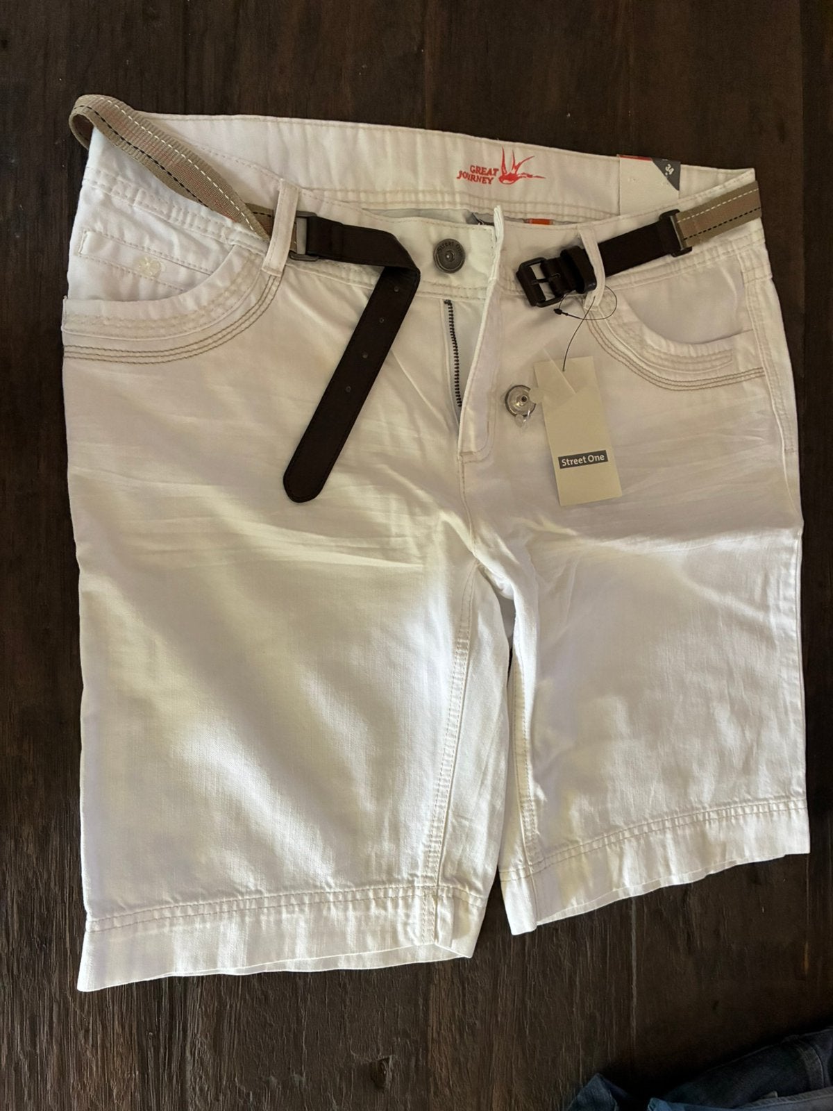Nieuwe witte bermuda Street One, Kort, Wit, Maat 42/44 (L), Ophalen of Verzenden