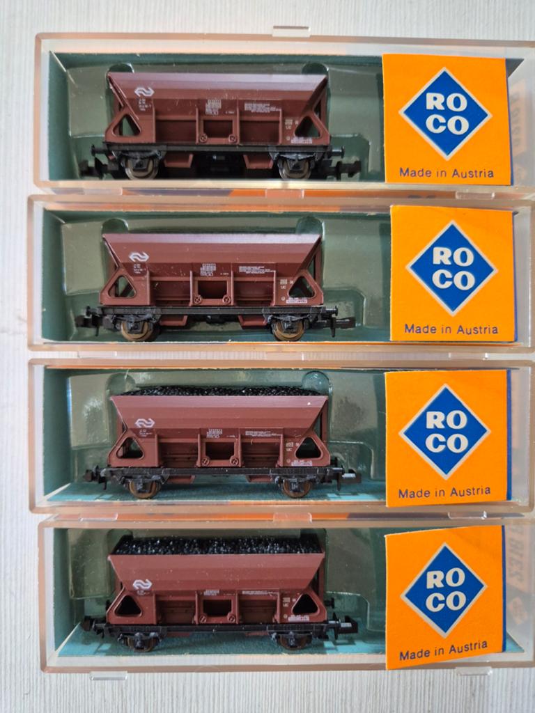 7 Mooie Roco N-spoor NS zelfloswagons 2318B, Gelijkstroom, Wagon, Ophalen of Verzenden, Roco