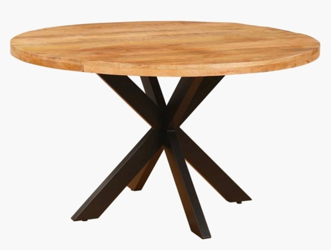 Eettafel acaciahout, Ophalen, Rond, Vier personen, Overige houtsoorten