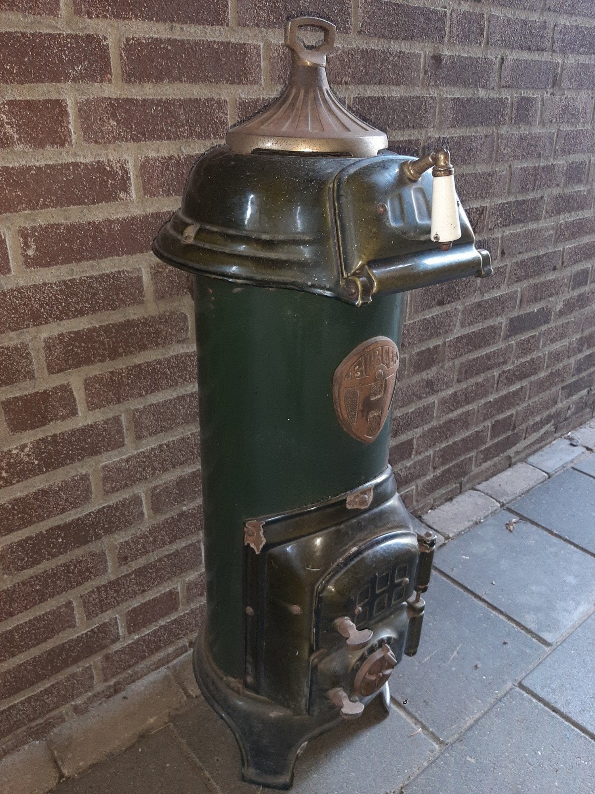 Zware Gietijzer potkachel. Oud maar werkt, Huis en Inrichting, Kachels, Ophalen, Gebruikt, Hout, Houtkachel