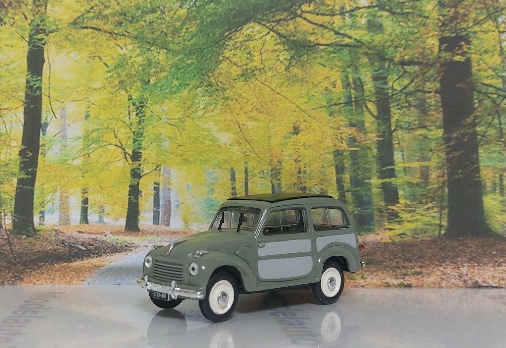 1:43 Fiat 500 C Belvedère; 3-door estate 1952; Norev # 77006, Ophalen of Verzenden, Zo goed als nieuw, Auto, Norev