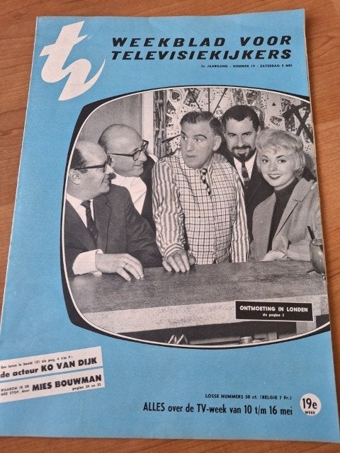 TV magazine 1959 Ko van Dijk Mies Bouwman Jan Blaaser, Verzenden, Gelezen, Muziek, Film of Tv