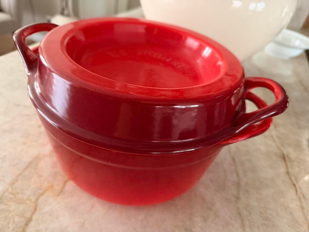 TWV€400 Le Creuset Doufeu Rond 20cm Geëmailleerd Gietijzer, Ophalen of Verzenden, Zo goed als nieuw, Overige typen