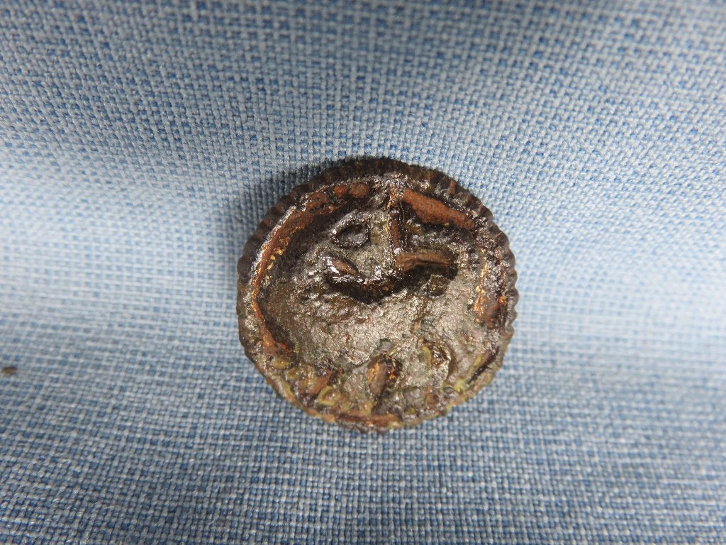 Karolingische rijk - middeleeuwen - fibula – ca. 800 A.D., Ophalen of Verzenden, Brons
