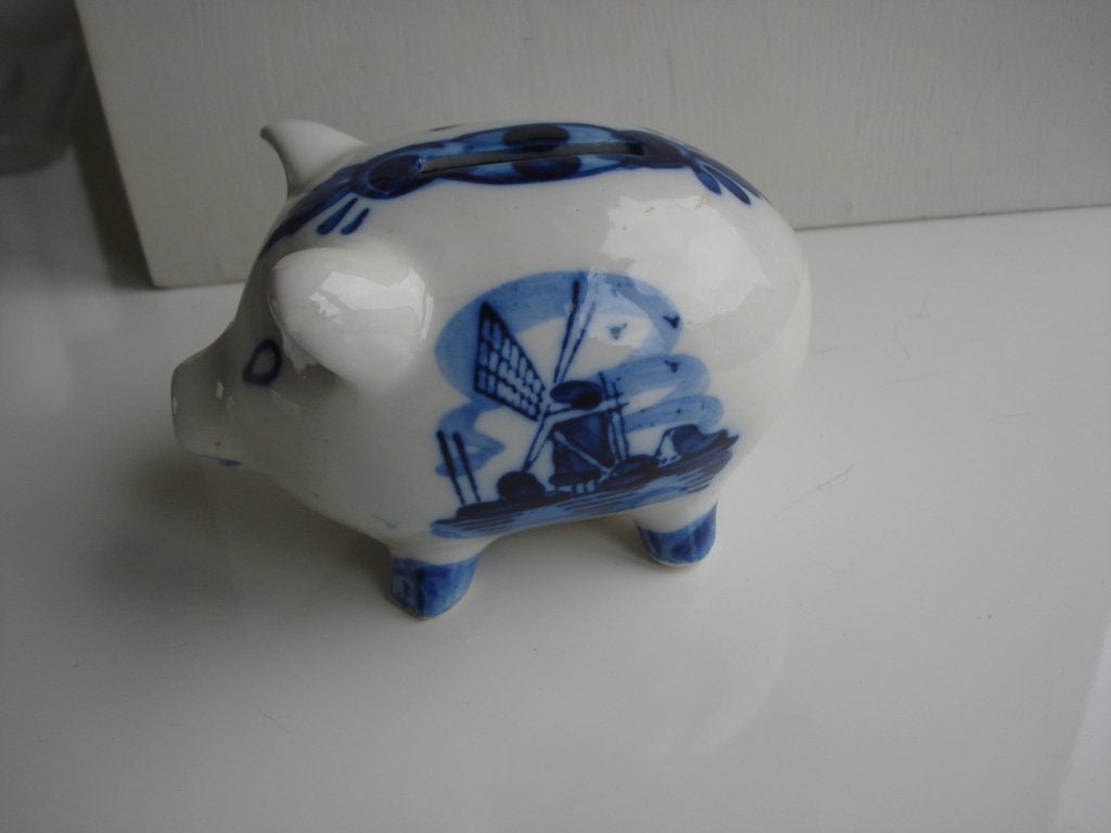 Oud Delfts Blauw Spaarvarken, Ophalen of Verzenden