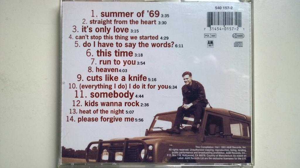 Bryan Adams - So Far So Good, Ophalen of Verzenden, Zo goed als nieuw, Poprock