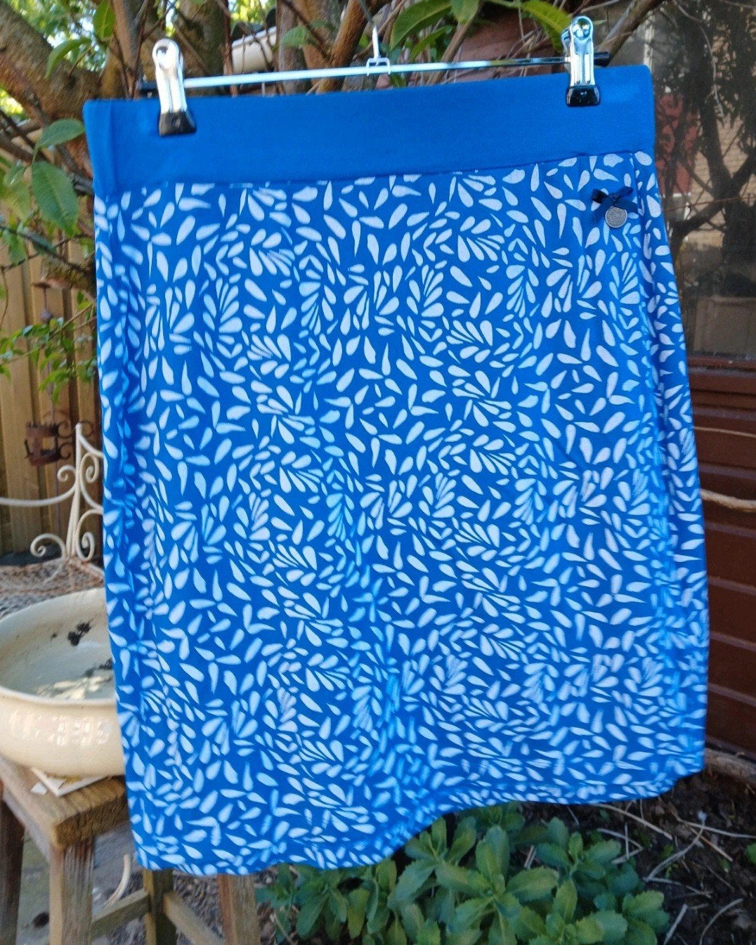 HV Society Polo Society rokje maat M blauw wit, Maat 38/40 (M), Blauw, Ophalen of Verzenden, Zo goed als nieuw