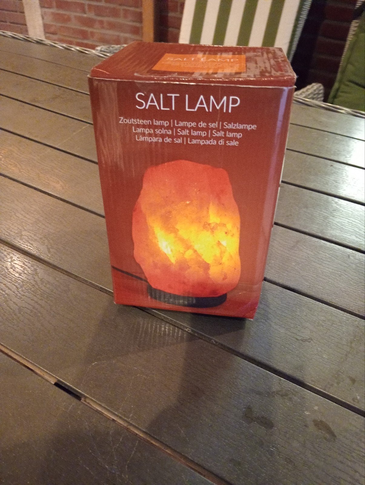 Nieuwe Zoutsteen Lamp - Sfeervolle Verlichting, Nieuw, Overige fittingen, Ophalen of Verzenden, Oranje