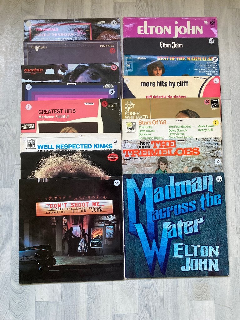 Engelse LP's 16 x,pop, jaren 60-70 o.a. Elton John, LP, Pop, Ophalen of Verzenden, Zo goed als nieuw