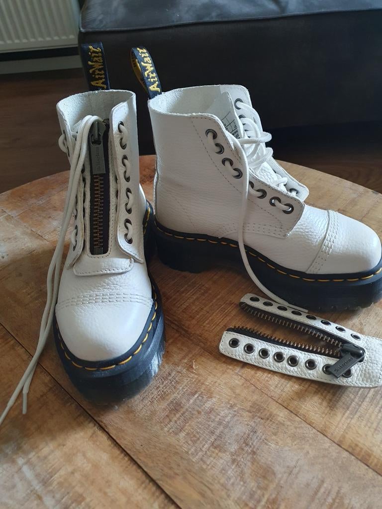 Witte dr Martens Sinclair, Wit, Lage of Enkellaarzen, Ophalen of Verzenden, Dr. Martens