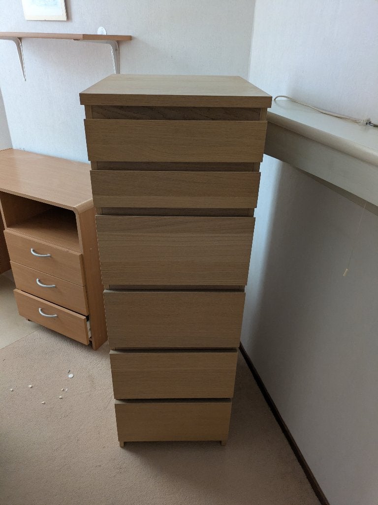 Ladekast met spiegel, Huis en Inrichting, Kasten | Ladekasten, Ophalen, Gebruikt, 100 tot 150 cm, 50 tot 100 cm